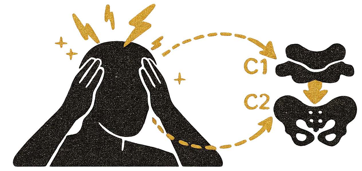 Ilustración dolor de cabeza